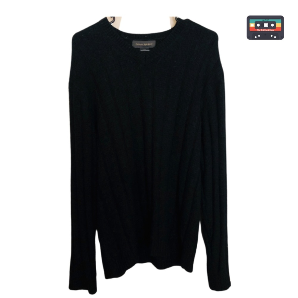 Banana Republic Knitted Sweater Black Men's Large